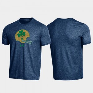 Notre Dame Fighting Irish T-Shirt Throwback Navy Helmet For Men's