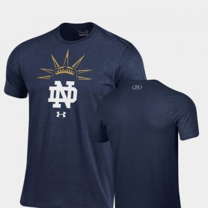 Notre Dame Fighting Irish T-Shirt Mens Navy 2018 Shamrock Series Liberty Charged Cotton