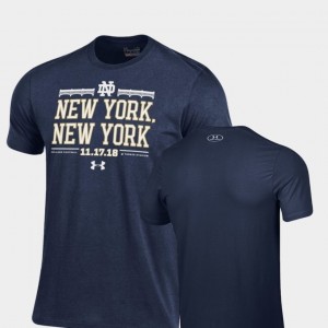 Notre Dame Fighting Irish T-Shirt NY Charged Cotton Navy 2018 Shamrock Series Men