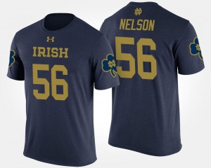Notre Dame Fighting Irish Quenton Nelson T-Shirt Mens Navy #56