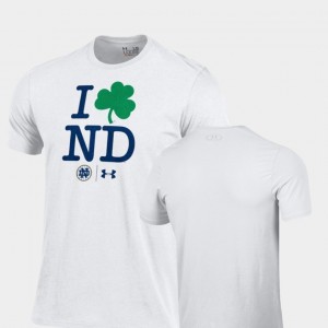 Notre Dame Fighting Irish T-Shirt Men's 2018 Shamrock Series I Love ND Charged Cotton White