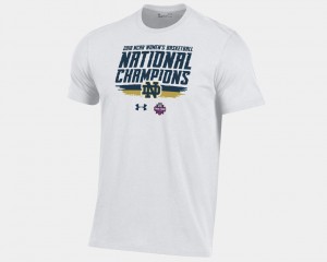 Notre Dame Fighting Irish T-Shirt Basketball 2018 National Champions Locker Room Women's Basketball For Men White