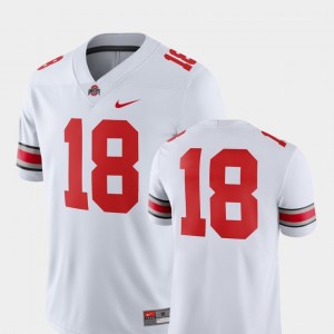 Ohio State Buckeyes Jersey #18 2018 Game College Football White Mens