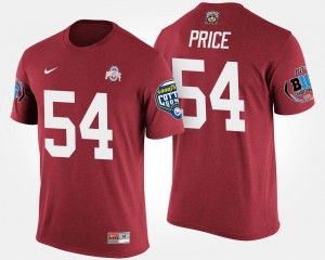 Ohio State Buckeyes Billy Price T-Shirt Men Big Ten Conference Cotton Bowl Bowl Game Scarlet #54