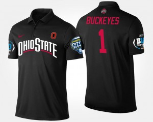 Ohio State Buckeyes Polo Black No.1 Big Ten Conference Cotton Bowl Bowl Game #1 For Men's