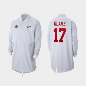 Ohio State Buckeyes Chris Olave Jacket For Men's 2019 College Football Playoff Bound White Full-Zip Sideline #17