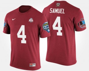 Ohio State Buckeyes Curtis Samuel T-Shirt For Men's #4 Bowl Game Scarlet Big Ten Conference Cotton Bowl