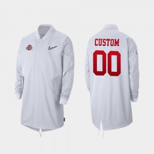 Ohio State Buckeyes Custom Jacket 2019 College Football Playoff Bound Full-Zip Sideline #00 Men's White