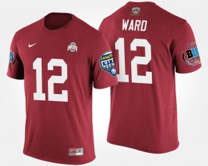 Ohio State Buckeyes Denzel Ward T-Shirt Scarlet Big Ten Conference Cotton Bowl #12 Men's Bowl Game