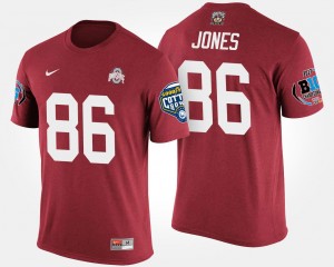 Ohio State Buckeyes Dre'Mont Jones T-Shirt Bowl Game Big Ten Conference Cotton Bowl #86 Scarlet Men