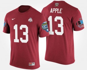 Ohio State Buckeyes Eli Apple T-Shirt #13 Scarlet Men's Big Ten Conference Cotton Bowl Bowl Game