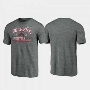 Ohio State Buckeyes T-Shirt 2019 Fiesta Bowl Bound Vintage Neutral Hashmark Heather Gray Men's