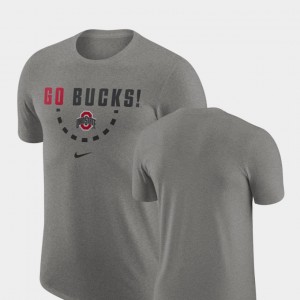 Ohio State Buckeyes T-Shirt Heathered Gray Mens Basketball Team
