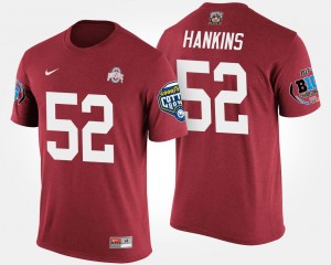 Ohio State Buckeyes Johnathan Hankins T-Shirt Big Ten Conference Cotton Bowl Mens Scarlet Bowl Game #52