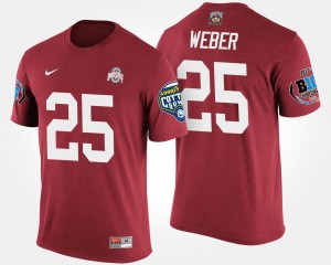 Ohio State Buckeyes Mike Weber T-Shirt Big Ten Conference Cotton Bowl Bowl Game Scarlet Men's #25