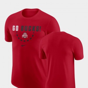 Ohio State Buckeyes T-Shirt Scarlet Basketball Team For Men's
