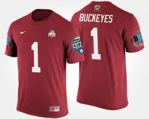 Ohio State Buckeyes T-Shirt Scarlet #1 No.1 Big Ten Conference Cotton Bowl Bowl Game For Men