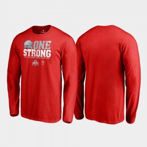Ohio State Buckeyes T-Shirt Scarlet For Men's Endaround Long Sleeve 2019 Rose Bowl Champions