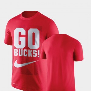 Ohio State Buckeyes T-Shirt Scarlet Mens Performance Legend Franchise