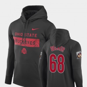 Ohio State Buckeyes Taylor Decker Hoodie Sideline Seismic Football Performance #68 Anthracite For Men