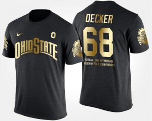 Ohio State Buckeyes Taylor Decker T-Shirt #68 Short Sleeve With Message Gold Limited Men Black