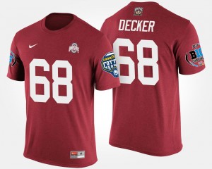 Ohio State Buckeyes Taylor Decker T-Shirt #68 Big Ten Conference Cotton Bowl Bowl Game Scarlet Men