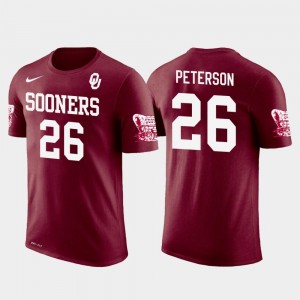 Oklahoma Sooners Adrian Peterson T-Shirt #26 Men Washington Redskins Football Future Stars Crimson