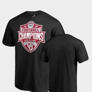 Oklahoma Sooners T-Shirt 2018 Big 12 Football Champions Big & Tall Mens Black