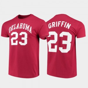 Oklahoma Sooners Blake Griffin T-Shirt For Men's Original Retro Brand College Alumni Basketball #23 College Basketball Crimson