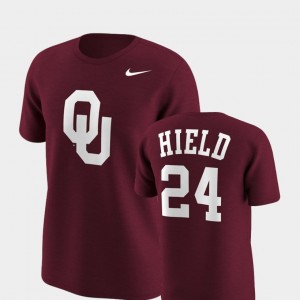 Oklahoma Sooners Buddy Hield T-Shirt #24 Crimson Future Stars For Men Replica