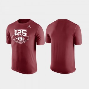 Oklahoma Sooners T-Shirt Legend Crimson For Men's 125th Football Season