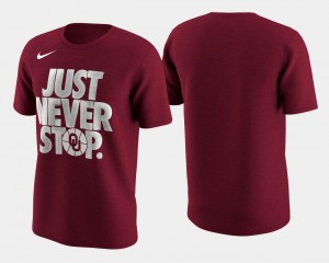 Oklahoma Sooners T-Shirt Men March Madness Selection Sunday Basketball Tournament Just Never Stop Crimson