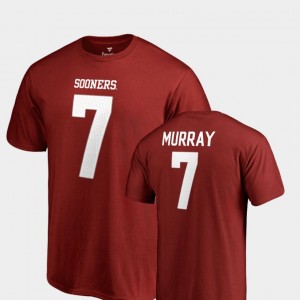 Oklahoma Sooners DeMarco Murray T-Shirt #7 College Legends For Men's Cardinal Name & Number
