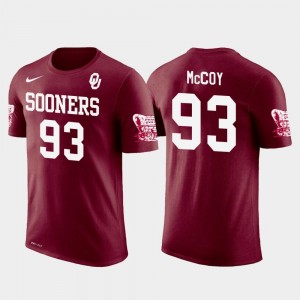 Oklahoma Sooners Gerald McCoy T-Shirt Crimson #93 Tampa Bay Buccaneers Football Men Future Stars
