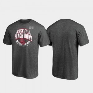 Oklahoma Sooners T-Shirt Men Heather Gray Scrimmage 2019 Peach Bowl Bound