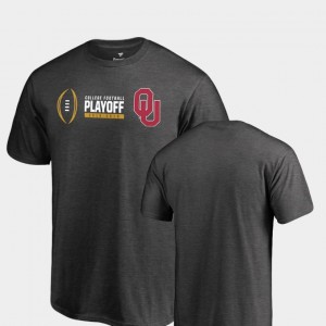 Oklahoma Sooners T-Shirt 2018 College Football Playoff Bound Heather Gray Cadence Big & Tall For Men