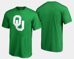 Oklahoma Sooners T-Shirt St. Patrick's Day Mens White Logo Big & Tall Kelly Green
