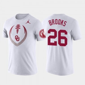 Oklahoma Sooners Kennedy Brooks T-Shirt For Men White Football Icon Performance #26