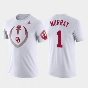Oklahoma Sooners Kyler Murray T-Shirt Football Icon #1 Mens Performance White