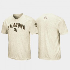 Oklahoma Sooners T-Shirt Oatmeal OHT Military Appreciation Men Desert Camo