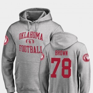 Oklahoma Sooners Orlando Brown Hoodie Men College Football Ash Neutral Zone #78