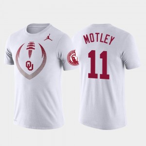 Oklahoma Sooners Parnell Motley T-Shirt Men Football Icon #11 White Performance