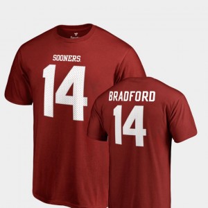 Oklahoma Sooners Sam Bradford T-Shirt Name & Number Cardinal College Legends #14 Men