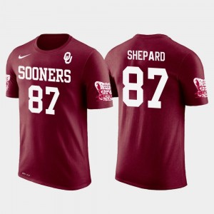 Oklahoma Sooners Sterling Shepard T-Shirt #87 Crimson New York Giants Football Future Stars Men's