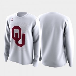 Oklahoma Sooners T-Shirt White Family on Court For Men March Madness Legend Basketball Long Sleeve