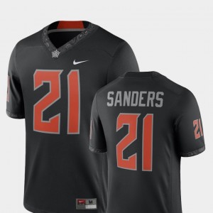 Oklahoma State Cowboys and Cowgirls Barry Sanders Jersey Player Alumni Football Game #21 Mens Black