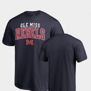 Ole Miss Rebels T-Shirt Navy Mens Square Up