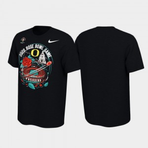 Oregon Ducks T-Shirt 2020 Rose Bowl Bound Men's Illustration Black