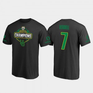Oregon Ducks CJ Verdell T-Shirt #7 Black 2019 PAC-12 North Football Division Champions For Men