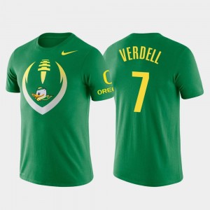 Oregon Ducks CJ Verdell T-Shirt Green Mens Football Icon #7 Performance